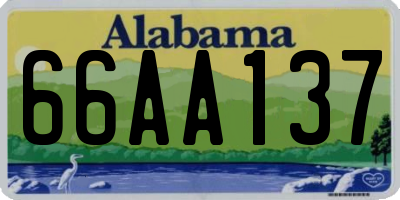 AL license plate 66AA137