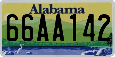 AL license plate 66AA142