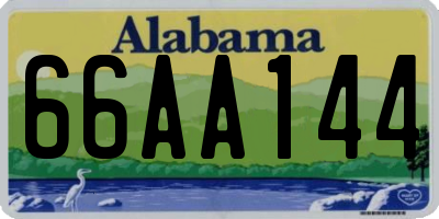 AL license plate 66AA144