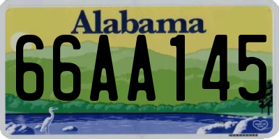 AL license plate 66AA145