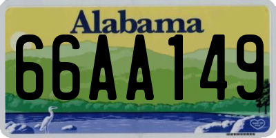 AL license plate 66AA149