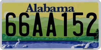 AL license plate 66AA152