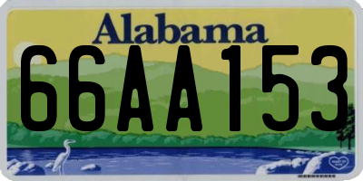 AL license plate 66AA153