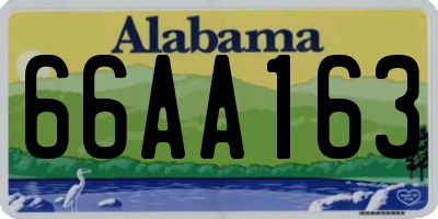 AL license plate 66AA163