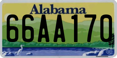 AL license plate 66AA170