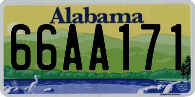 AL license plate 66AA171