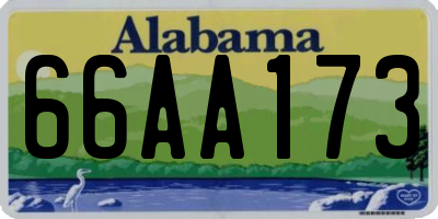 AL license plate 66AA173