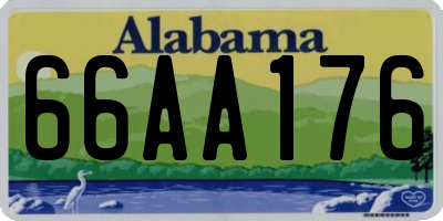 AL license plate 66AA176