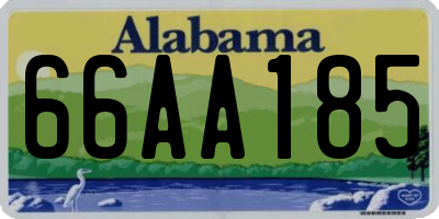 AL license plate 66AA185