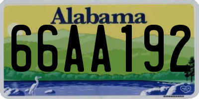 AL license plate 66AA192