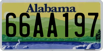 AL license plate 66AA197