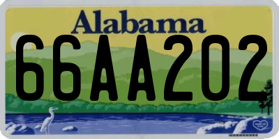 AL license plate 66AA202