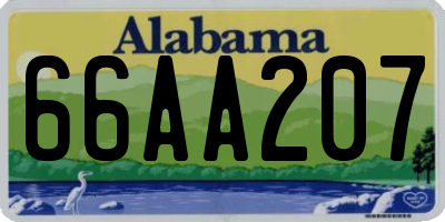 AL license plate 66AA207