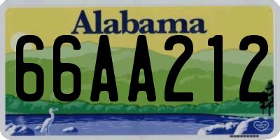 AL license plate 66AA212