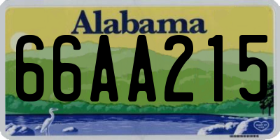 AL license plate 66AA215
