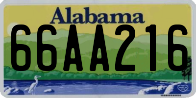 AL license plate 66AA216