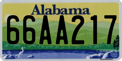AL license plate 66AA217