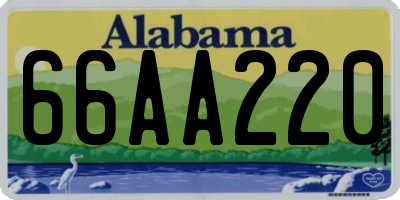 AL license plate 66AA220