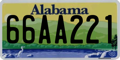AL license plate 66AA221