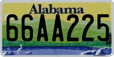 AL license plate 66AA225