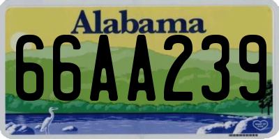 AL license plate 66AA239