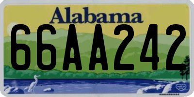 AL license plate 66AA242