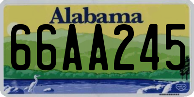 AL license plate 66AA245