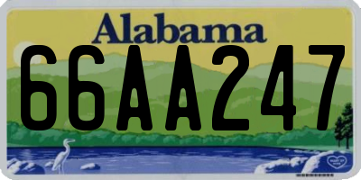 AL license plate 66AA247