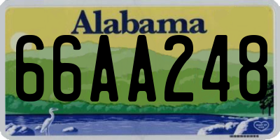 AL license plate 66AA248