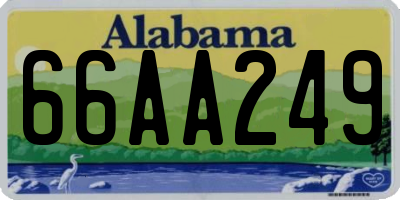 AL license plate 66AA249