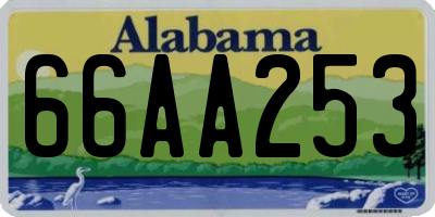 AL license plate 66AA253