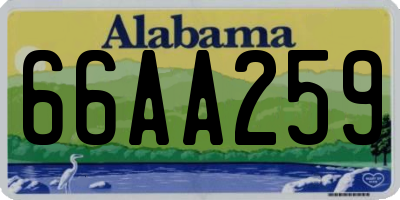 AL license plate 66AA259