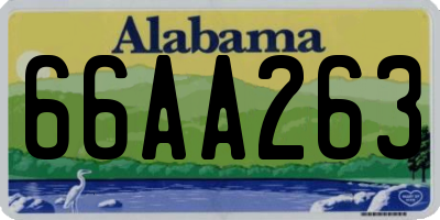AL license plate 66AA263