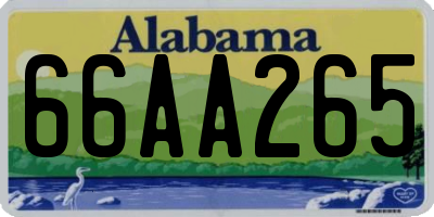 AL license plate 66AA265