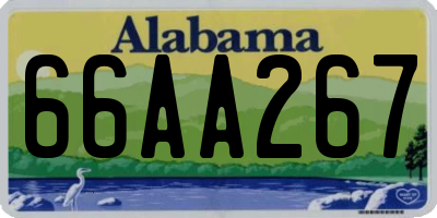 AL license plate 66AA267