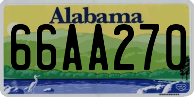 AL license plate 66AA270