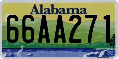 AL license plate 66AA271