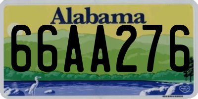 AL license plate 66AA276