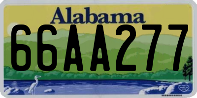 AL license plate 66AA277