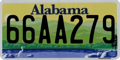 AL license plate 66AA279