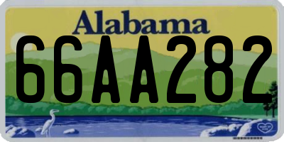 AL license plate 66AA282