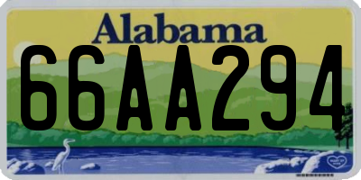 AL license plate 66AA294