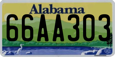 AL license plate 66AA303