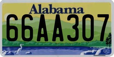 AL license plate 66AA307