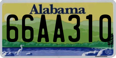 AL license plate 66AA310