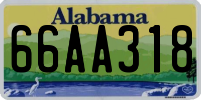 AL license plate 66AA318