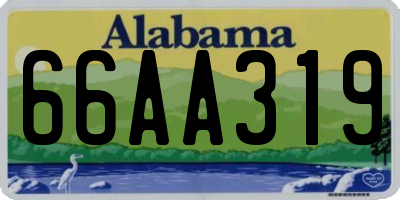 AL license plate 66AA319