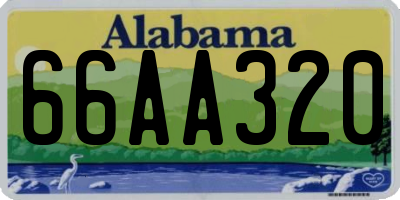 AL license plate 66AA320