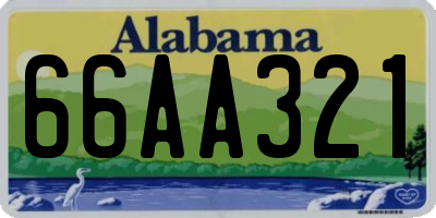 AL license plate 66AA321