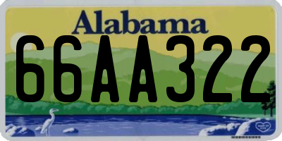 AL license plate 66AA322